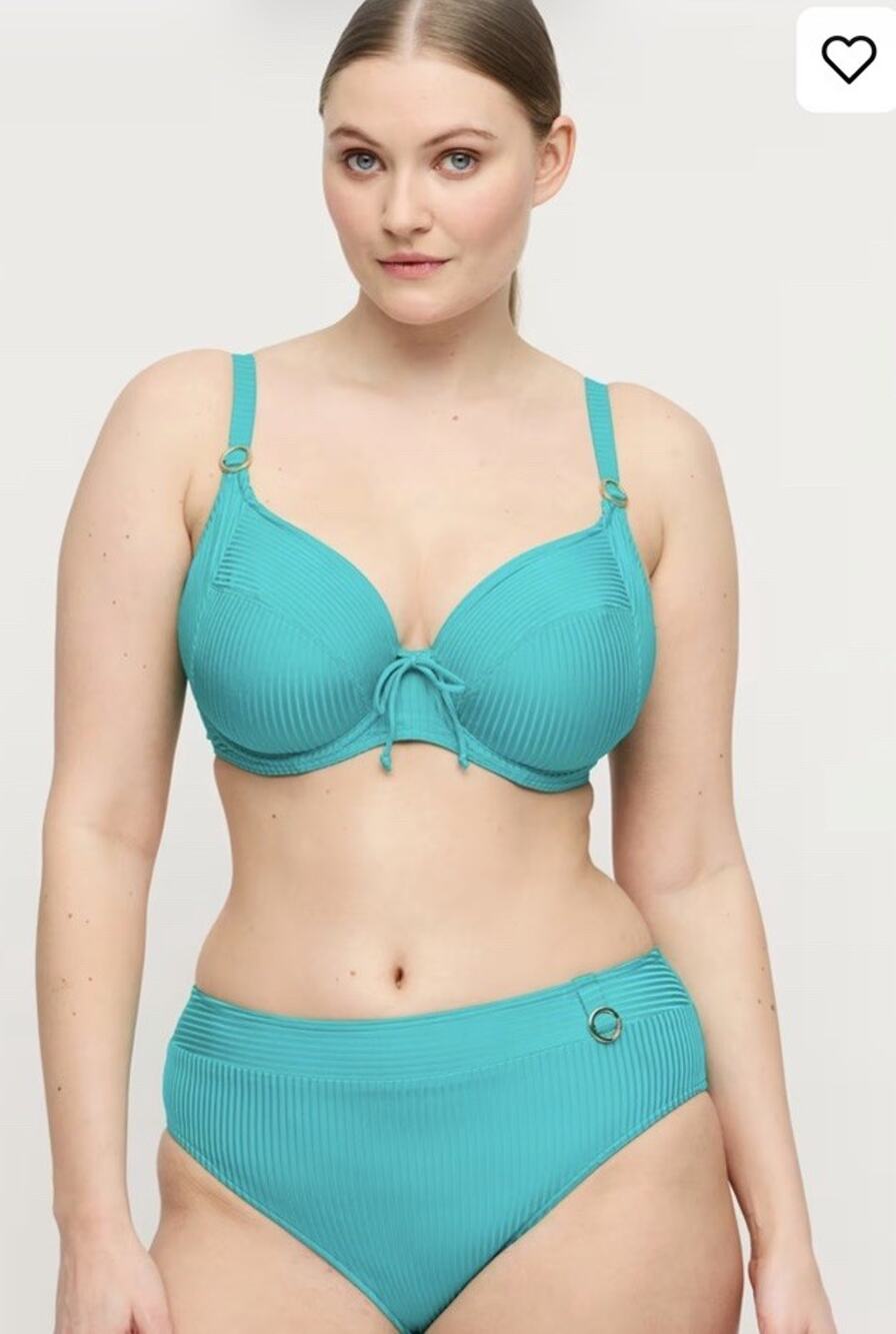 Primadonna Swim Top Delray Full Cup Bikini Top Sea Turtle Teal 38H NWT $160